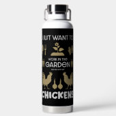 Hühner und Gartenbetriebe Trinkflasche (Rückseite)
