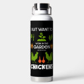 Hühner und Gartenbetriebe Trinkflasche (Rückseite)