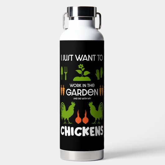 Hühner und Gartenbetriebe Trinkflasche (Vorderseite)