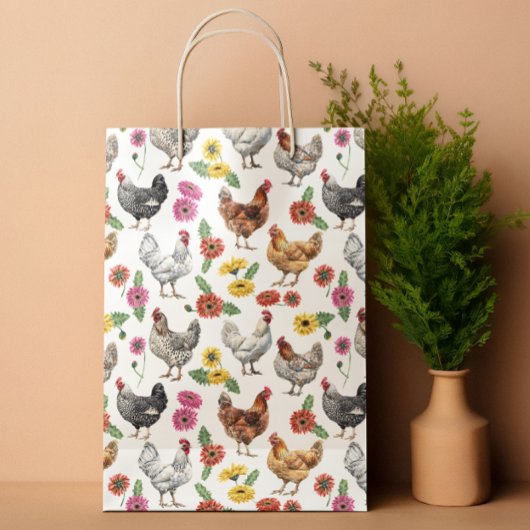 Hühner und Gerber Daisies Kleine Geschenktüte