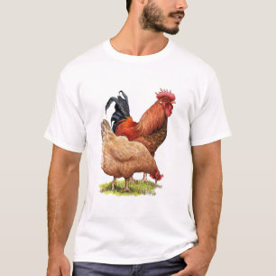 Hühner- und Hahn-Kunst, Geflügel, Bauernhoftiere T-Shirt