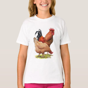 Hühner- und Hahn-Kunst, Geflügel, Bauernhoftiere T-Shirt