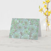 Hühner und Hühner Karte (Gelbe Blume)