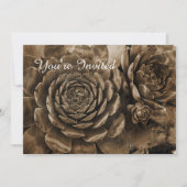 Hühner und Hühner Sukkulente Kinderdusche Einladun Einladung (Vorderseite)