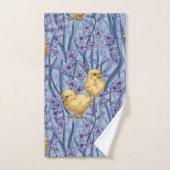 Hühner und Hyazinthen am Himmel Badhandtuch Set (Handtuch)