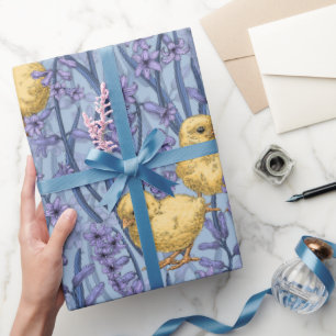 Hühner und Hyazinthen am Himmel Geschenkpapier