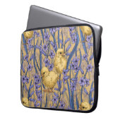 Hühner und Hyazinthen in Gelb Laptopschutzhülle (Vorderseite Links)