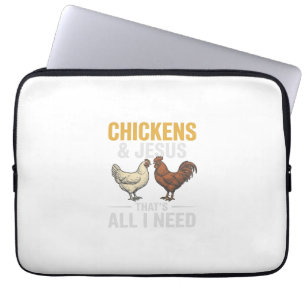 Hühner Und Jesus Vintage-Farm-Glaubens-Shirt_1 Laptopschutzhülle
