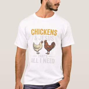 Hühner Und Jesus Vintage-Farm-Glaubens-Shirt_1 T-Shirt