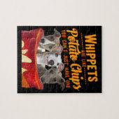 Hühner und Kartoffeln Chips Funny Dog Mama Papa Puzzle (Horizontal)