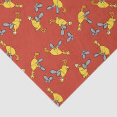 Hühner und Kettensägen-rotes Seidenpapier (Detail)