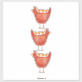 Hühner und Küken Aufkleber (Blatt)