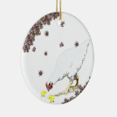 Hühner und Küken Keramik Ornament (Rechts)