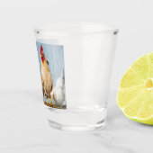 Hühner und Küken Schnapsglas (Rechts)