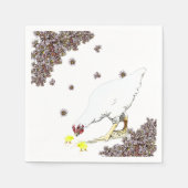 Hühner und Küken Serviette (Vorderseite)