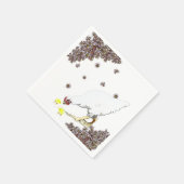 Hühner und Küken Serviette (Ecke)