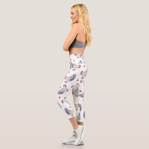 Hühner und Punkte Capri Leggings