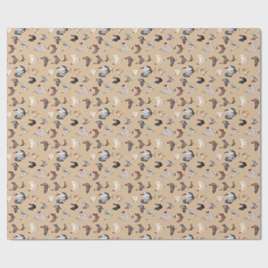 Hühner und Räuber, Geschenkpapier (Flach)