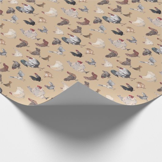 Hühner und Räuber, Geschenkpapier (Ecke)