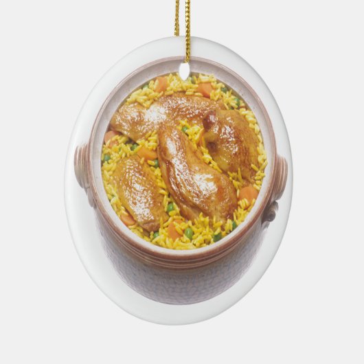 Hühner und Reis Keramik Ornament (Rechts)