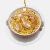 Hühner und Reis Keramik Ornament (Vorne)