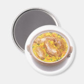 Hühner und Reis Magnet (Vorderseite/Rückseite)