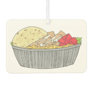Hühner- und Reisplatterplatte NYC Halal Cart Food Autolufterfrischer