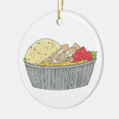 Hühner- und Reisplatterplatte NYC Halal Cart Food Keramik Ornament (Links)