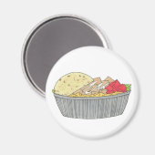 Hühner- und Reisplatterplatte NYC Halal Cart Food Magnet (Vorderseite/Rückseite)