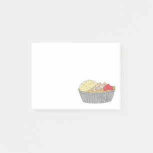 Hühner- und Reisplatterplatte NYC Halal Cart Food Post-it Klebezettel