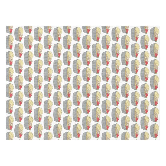 Hühner- und Reisplatterplatte NYC Halal Cart Food Tischdecke (Vorderseite (Horizontal))