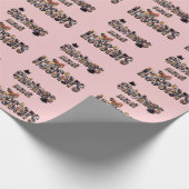 Hühner und Rinder, Geschenkpapier (Ecke)