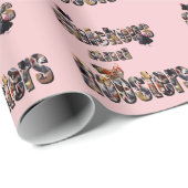 Hühner und Rinder, Geschenkpapier (Rolleneckpunkt)