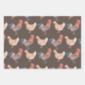 Hühner und Rinder  Geschenkpapier Set (Vorderseite 3)