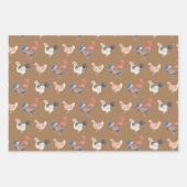 Hühner und Rinder  Geschenkpapier Set (Vorderseite 2)