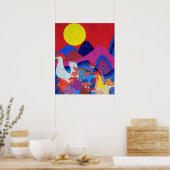 Hühner und Rinder Poster (Küche)