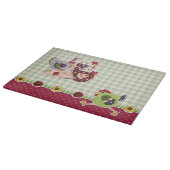 Hühner und Roster rustikale Gestaltung Schneidebrett (Ecke)