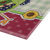 Hühner und Roster rustikale Gestaltung Schneidebrett (Ecke)