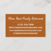 Hühner und Waffeln PA Niederländisch-AMISCH-Restau Visitenkarte (Rückseite)