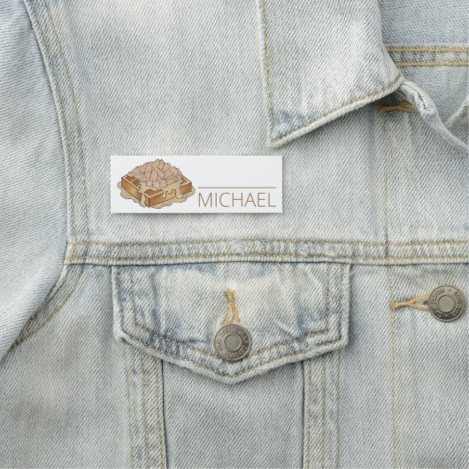 Hühner und Waffeln Pennsylvania Dutch Amish Food Namensschild (Beispiel)