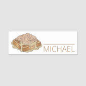 Hühner und Waffeln Pennsylvania Dutch Amish Food Namensschild (Vorderseite)