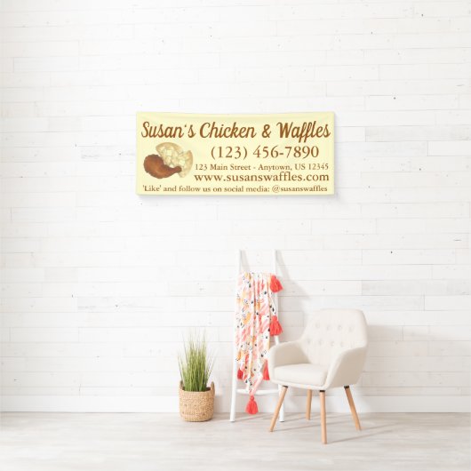 Hühner und Waffeln Soul Food Catering Business Banner (Insitu)