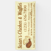 Hühner und Waffeln Soul Food Catering Business Banner (Vertikal)