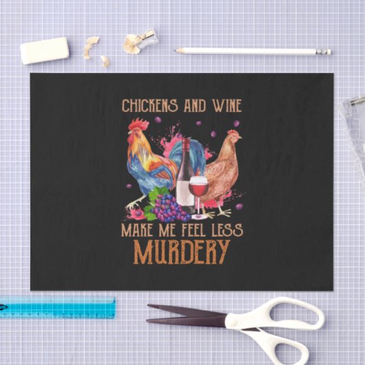 Hühner und Wein Seidenpapier (Handwerk)