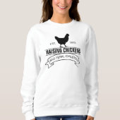 Hühner- und Wildkinder-Hühner züchten Sweatshirt (Vorderseite)