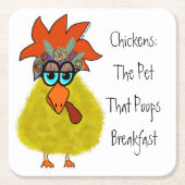 Hühner-Untersetzer Rechteckiger Pappuntersetzer (Vorderseite)