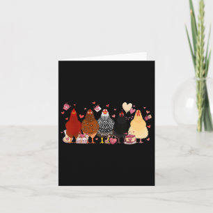 Hühner-Valentinstag-T-Shirt Herzkrankheiten Lover  Karte