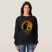 Hühner Vater Vintag Retro Sunset Hühner Bauer Sweatshirt (Vorne ganz)