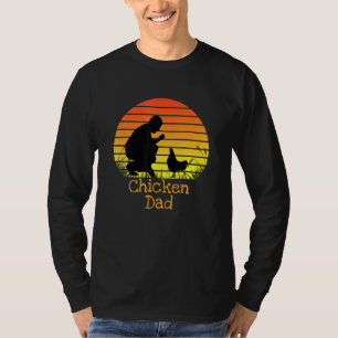 Hühner Vater Vintag Retro Sunset Hühner Bauer T-Shirt