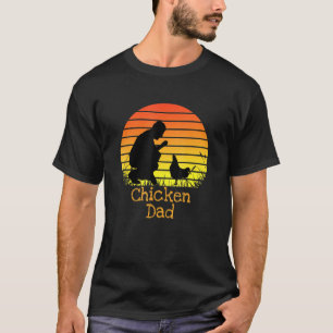 Hühner Vater Vintag Retro Sunset Hühner Bauer T-Shirt